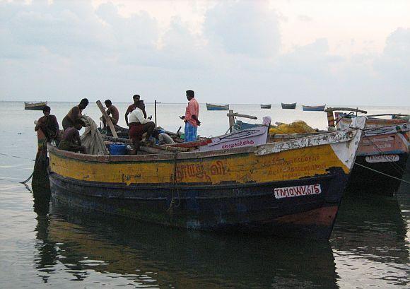 The Rameswaram fishing jetty