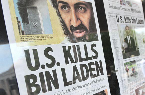 Newspaper front pages highlighting the killing of Osama bin Laden