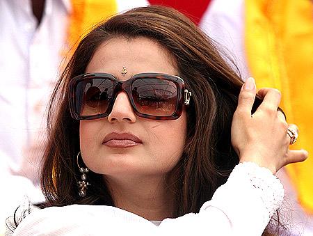 Actress Amisha Patel, above, along with Nagma, Celina Jaitly, Mahim Chaudhry are campaigning in the UP polls