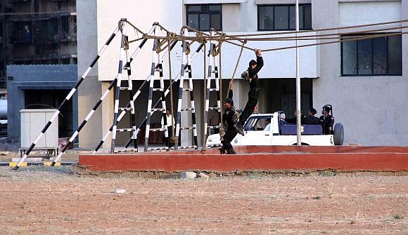 NSG commandos displaying their skills