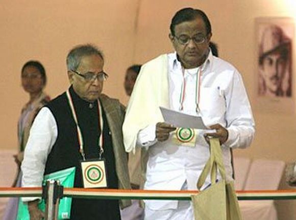 P Chidambaram and Pranab Mukherjee