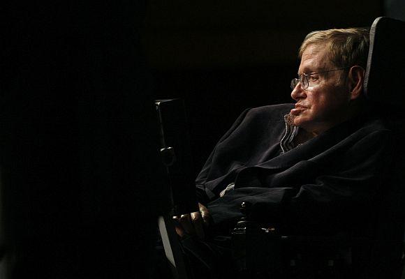 File image of Stephen Hawking addressing a public meeting in Cape Town