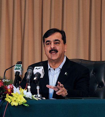 Pakistan Prime Minister Yusuf Raza Gilani