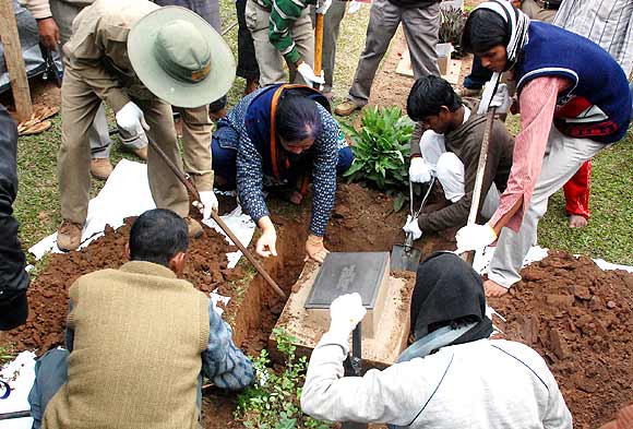 Graves of WWII soldiers being exhumed at Guwahati war cemetery