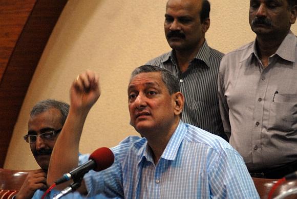 Maharashtra ATS chief Rakesh Maria at a press conference on the 13/7 blasts in Mumbai