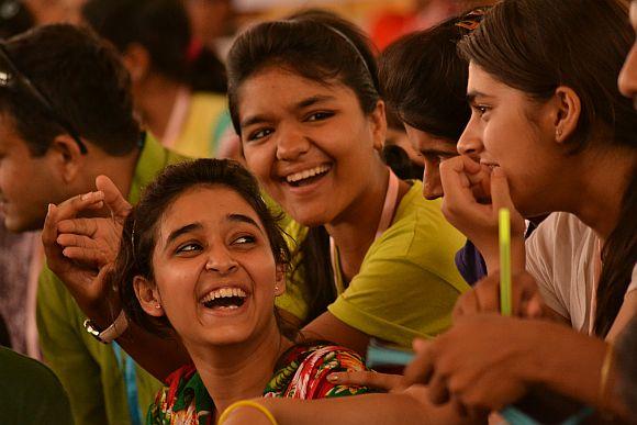 Teenagers participating in the AOL session