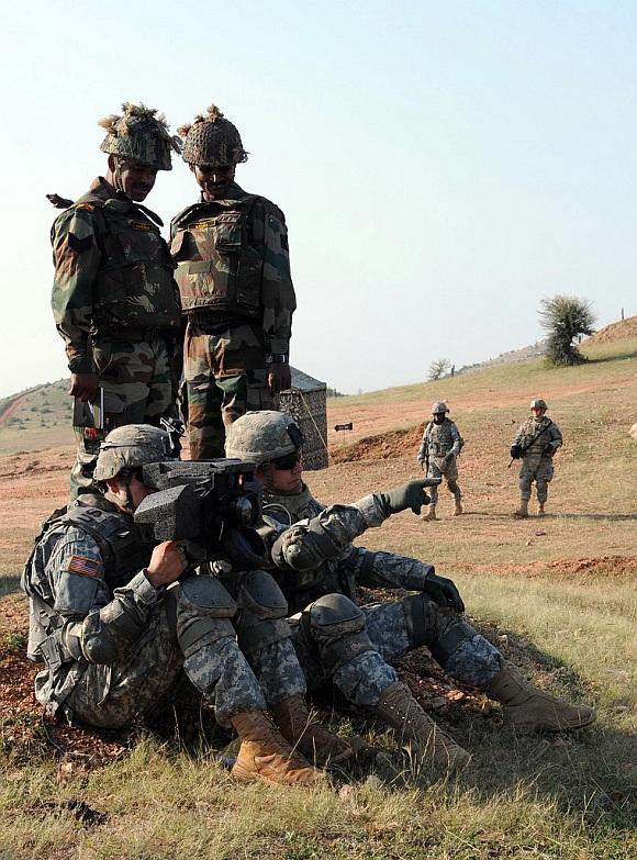 Indian soldies with their US counterparts