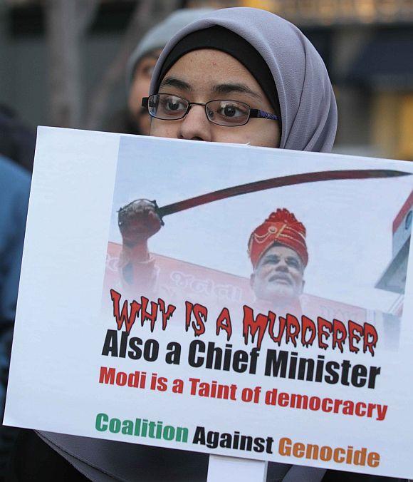 Rally at Union Square in New York City against Gujarat Chief Minister Narendra Modi and 2002 riots