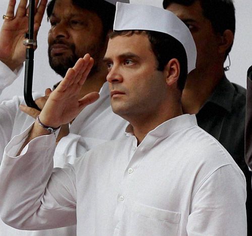 Rahul Gandhi at a Congress party event