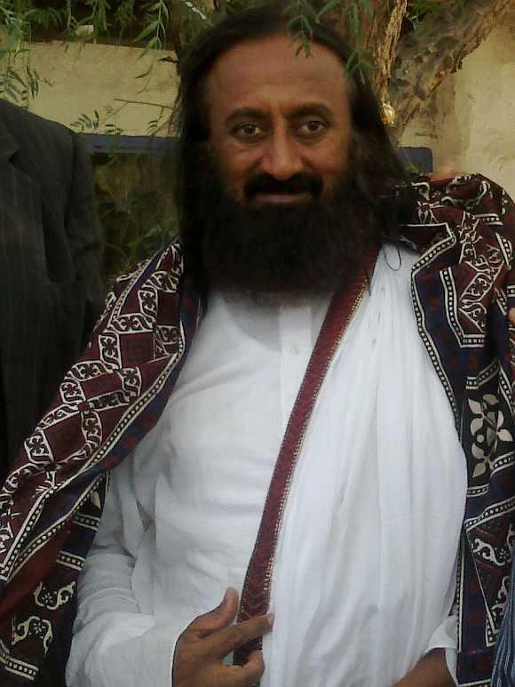 Spiritual guru Sri Sri Ravi Shankar held an interaction with the media in Islamabad