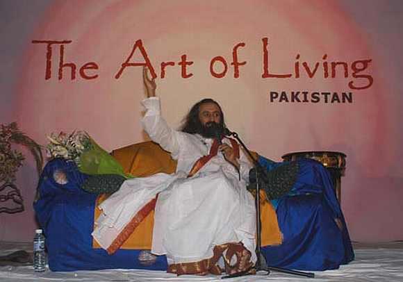 A file photo of Sri Sri Ravi Shankar in Pakistan