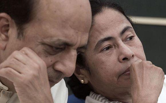 A file photo of Dinesh Trivedi with Mamata Banerjee.