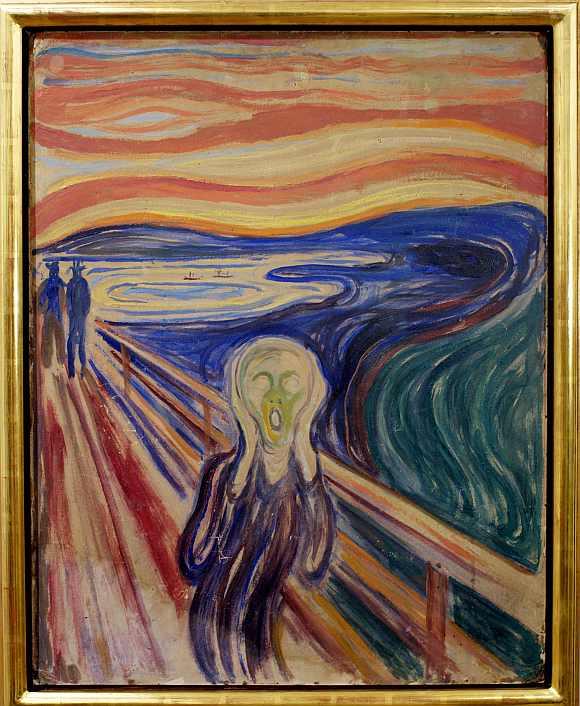 Edvard Munch's painting 'The Scream' is displayed in the Munch Museum in Oslo