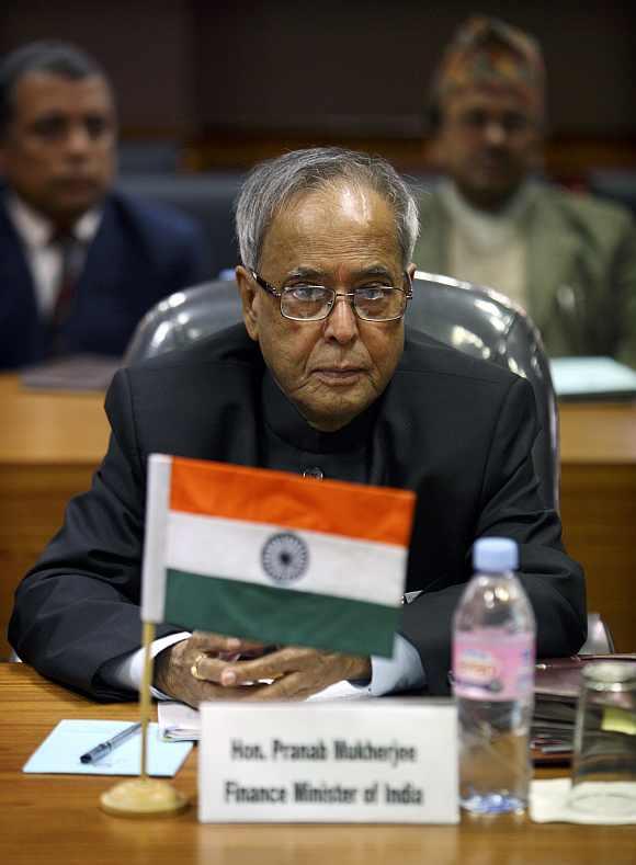 Finance Minister Pranab Mukherjee