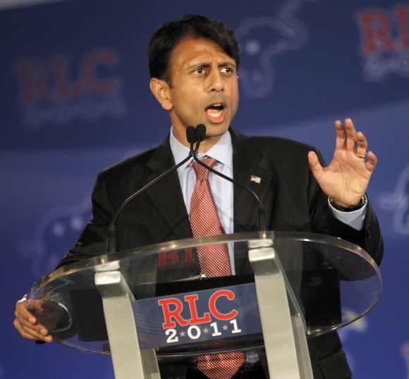 Governor Bobby Jindal speaks during the Republican Leadership Conference in New Orleans, Louisiana