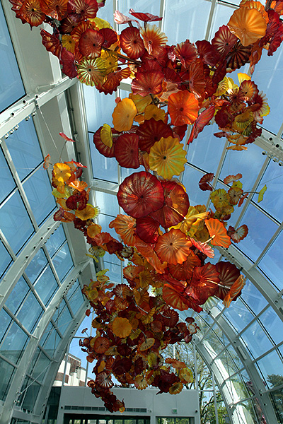 The Glasshouse is pictured at the Chihuly Garden and Glass exhibit in Seattle, Washington, May 16, 2012. Pioneering glass artist Dale Chihuly, whose work has been shown in over 200 museum collections worldwide, will be honored in his home city Seattle when 'Chihuly Garden and Glass' opens May 21, offering the most comprehensive collection of his work ever assembled.