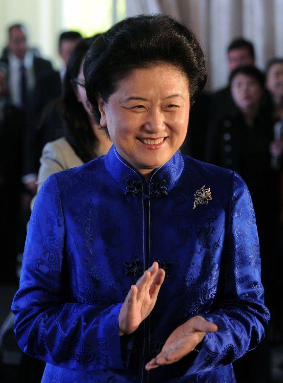 Member of China's Politburo Liu Yandong at a China market focus event at the London Book Fair.