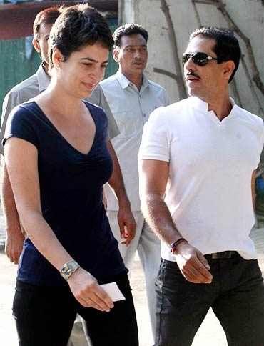 Robert Vadra with wife Priyanka Gandhi