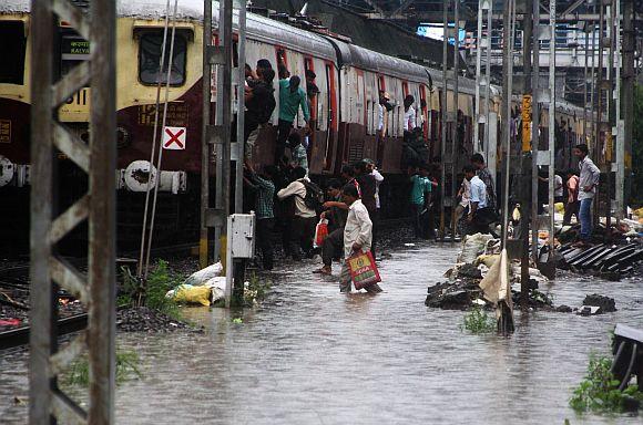 A stationary local train at Kalyan