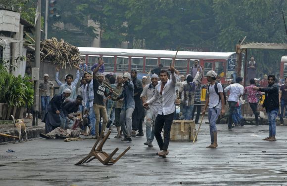 The protest at Mumbai's Azad maidan that turned violent