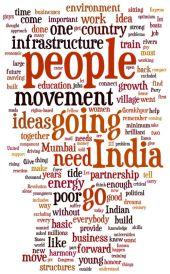  word cloud of Rahul Gandhi's speech