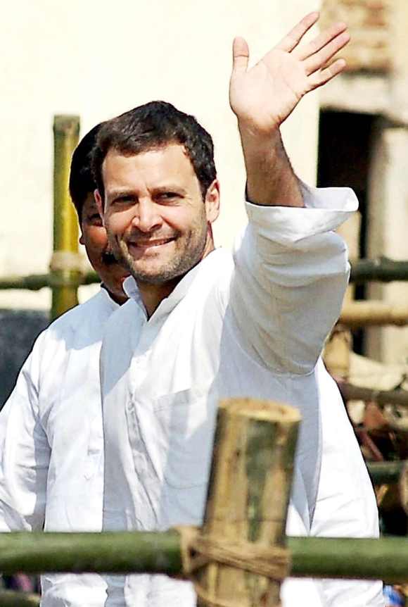 Rahul during a campaign rally