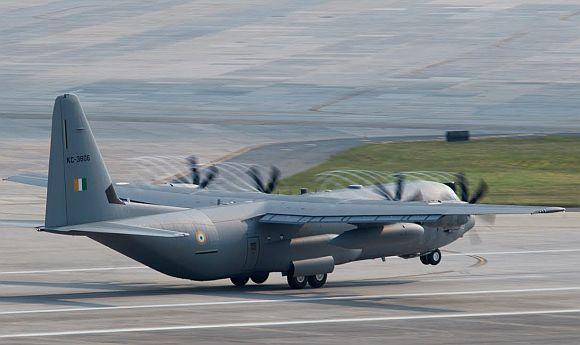 A C-130J aircraft