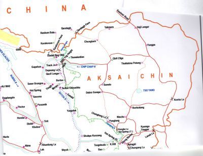 A map of Aksai Chin