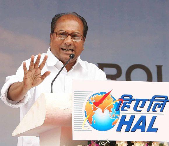 Defence Minister A K Antony