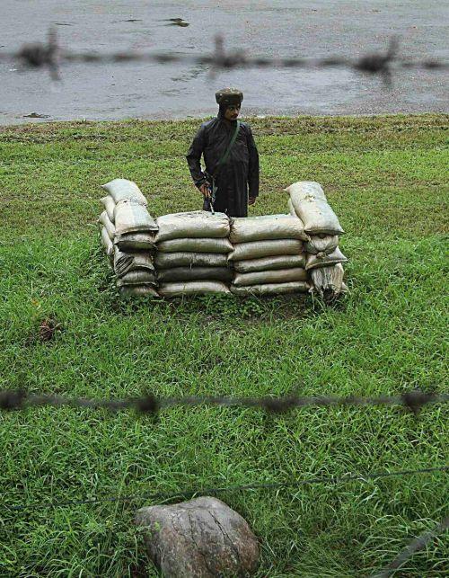 An Indian Army soldier posted close to the Line of Control