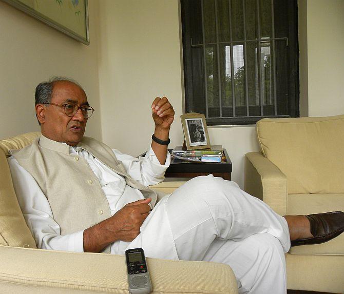 Digvijaya Singh at his Delhi bungalow