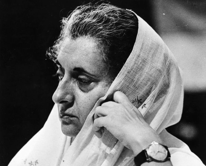 Then Indian Prime Minister Indira Gandhi.