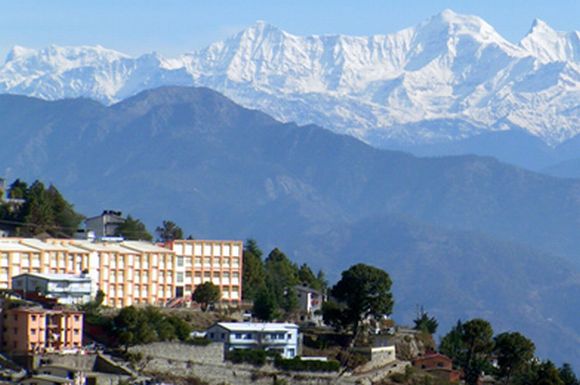 Himalayan peaks seen from New Tehri in Uttarakhand