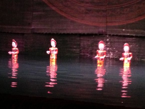 The water puppet show in Hanoi