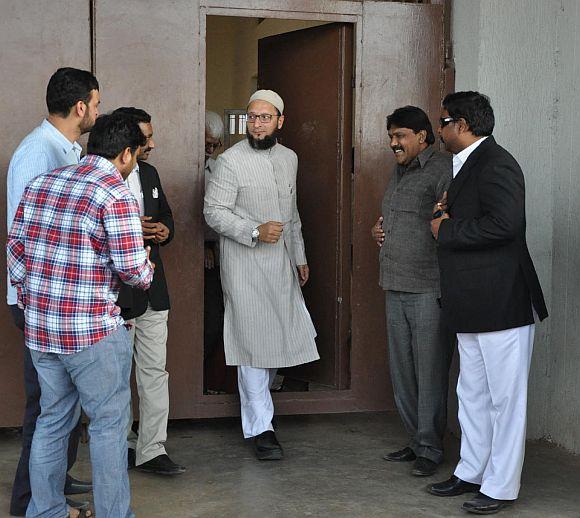 Asaduddin Owaisi coming out of jail