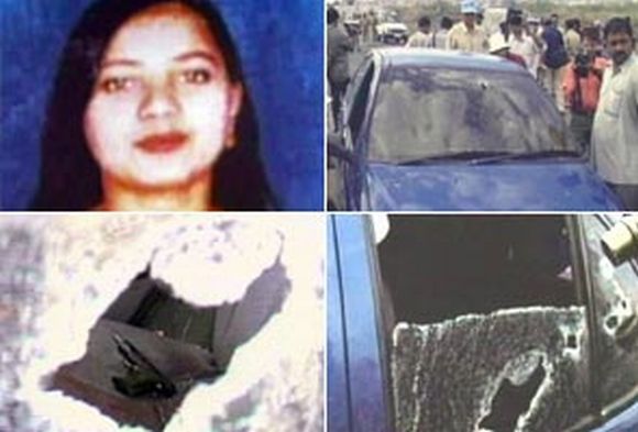 A combination of photos of the Ishrat Jahan encounter (top left) Ishrat Jahan