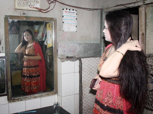 Moon Moon in a dance bar in Borivli East, a Mumbai suburb