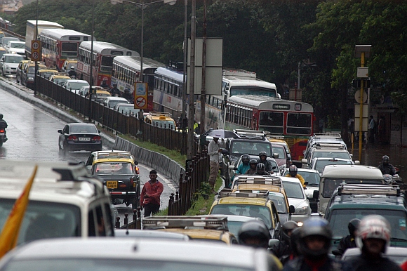 The traffic congestion at Dadar east