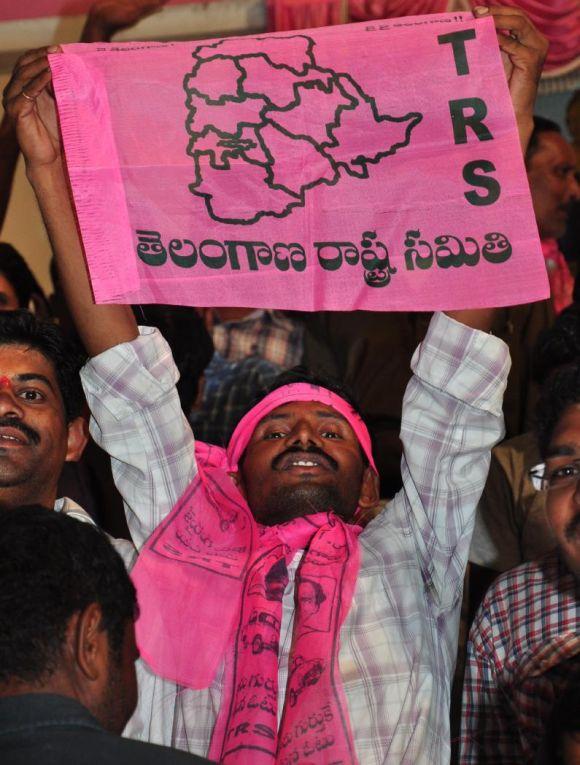 The announcement of creation of a separate state of Telangana was welcomed with jubilant celebration