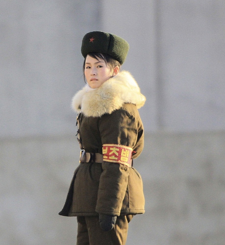 A North Korean soldier stands guard on the banks of the Yalu Rivercentral Pyongyang