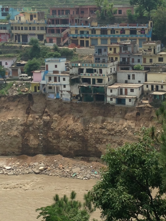 Buildings destroyed in Tilwara, Uttarakhand