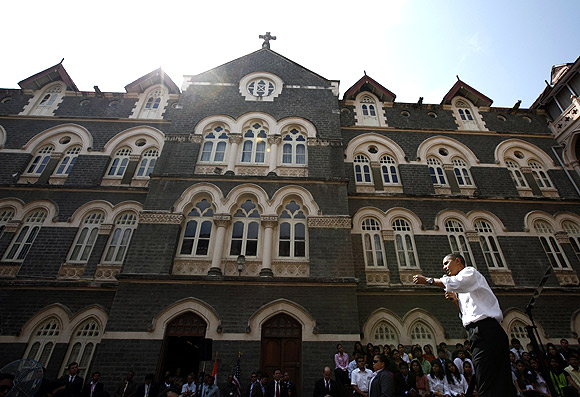 Mumbai's famed St Xavier's college is founded by Jesuits and named after the patron saint for Catholic missions, St Francis Xavier. US President Obama held a townhall for students here during his visit to India.