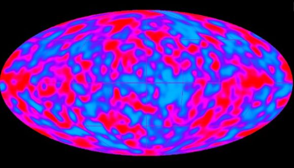 This is a map created with data from the COBE mission. The detail has improved significantly since then, as seen in the WMAP and Planck maps.