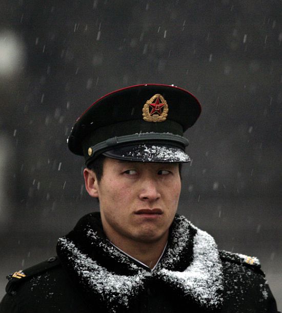 A Chinese People's Liberation Army soldier