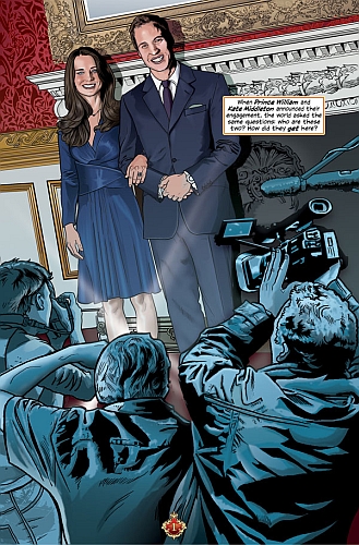 A panel from the Price Harry comic book
