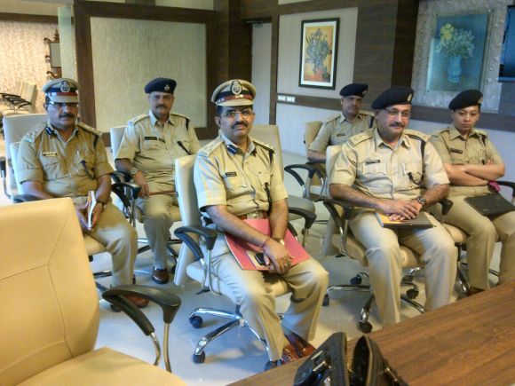 The Surat Police team that implemented the project. Additional CP V S Jobalia is seated left (front row)