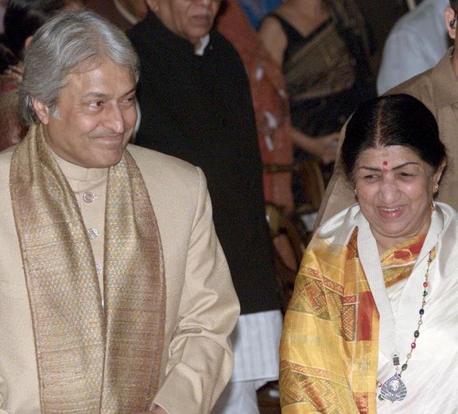 Sarod maestro Ustad Amjad Ali Khan and singer Lata Mangeshkar