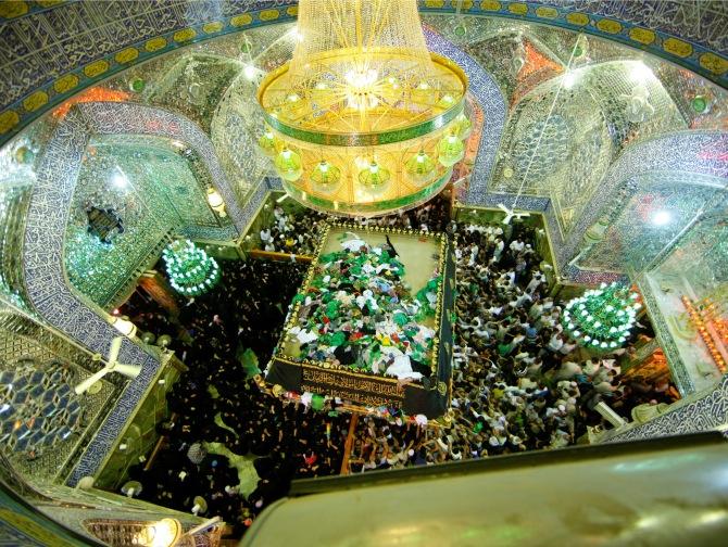 Shi'ite pilgrims gather to mark the death anniversary of Imam Ali at his shrine in the holy city of Najaf, about 160 km south of Baghdad