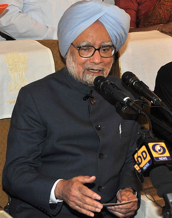 Prime Minister Manmohan Singh interacting with media-persons on board Air India One