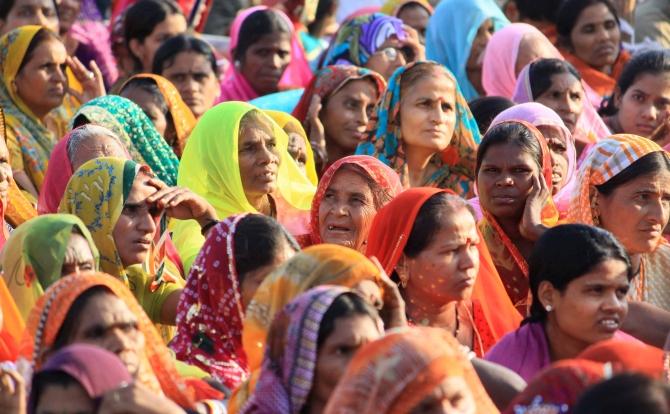 Rajasthani women in a political rally